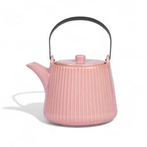 Théière 1 litre rose avec filtre en inox