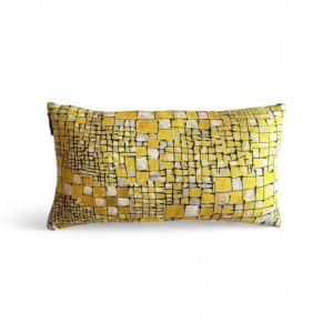 coussin jaune rubiscube de lalie design
