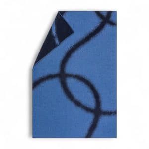 Plaid design bleu pour canapé motif géométrique en 135 x 200 cm