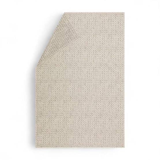 Plaid effet tricot en coton doux en 135 x 200 cm