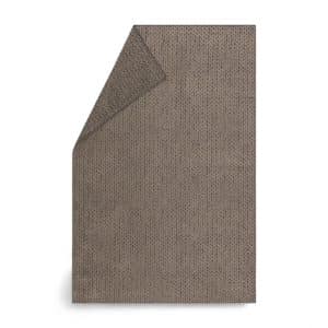 Plaid effet tricot brun en coton en 135 x 200 cm