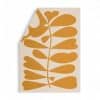 Grand Jeté de Canapé Décoratif Motif Feuilles jaune - 140x200 cm