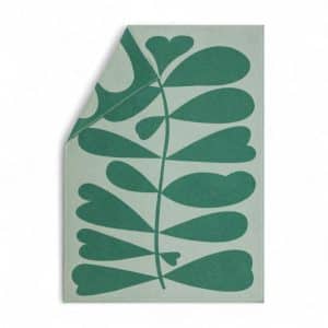 Grand Jeté de Canapé Décoratif Motif Feuilles vert- 140x200 cm
