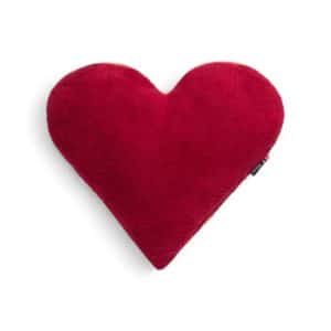 Coussin rouge cœur en coton super doux