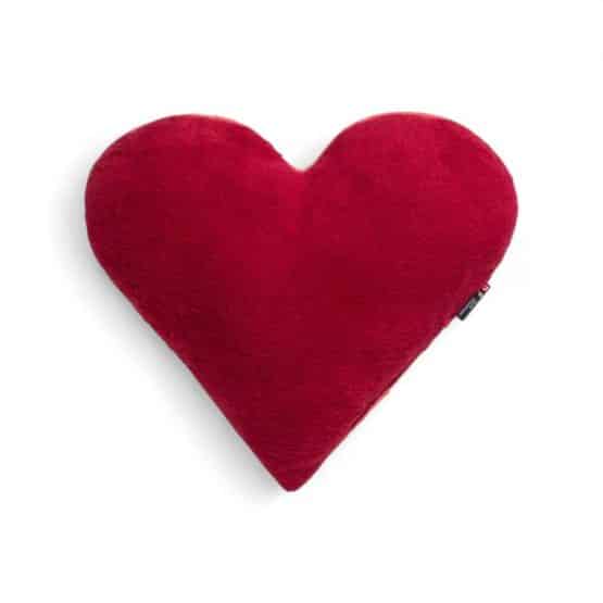Coussin rouge cœur en coton super doux