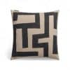 Coussin géométrique labyrinthe en coton pour canapé en 50 x 50 cm