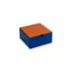 boite-decorative-carree-en-verre-colore-petit-modele-couvercle-orange-et-base-bleu-nuit