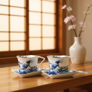 duo de tasse à café Hokusai
