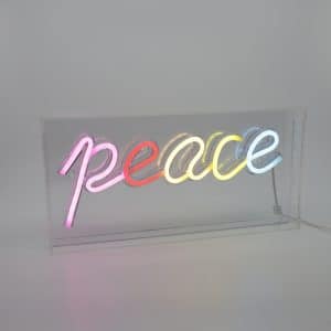 enseigne peace lumineuse