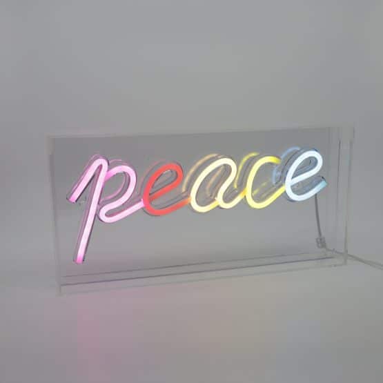 enseigne peace lumineuse