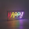 lampe à poser néon "happy" led