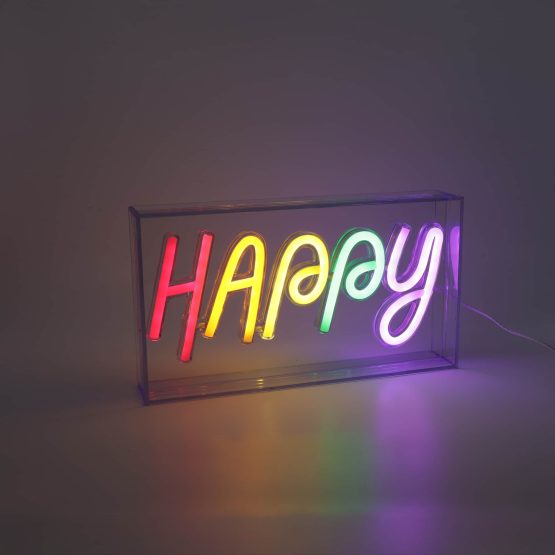 lampe à poser néon "happy" led