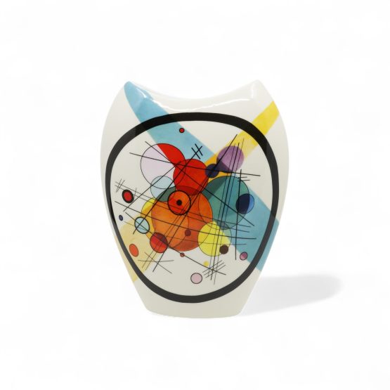 Vase en porcelaine à poser de style Kandinsky