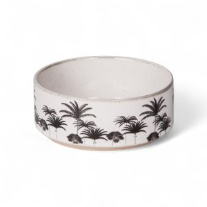 Saladier noir et blanc 17 cm motif palmiers