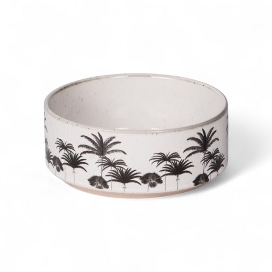 Saladier noir et blanc 17 cm motif palmiers