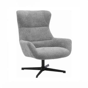 fauteuil design pivotant à 360º – tissu doux et texturé