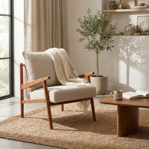 Fauteuil en bois vintage