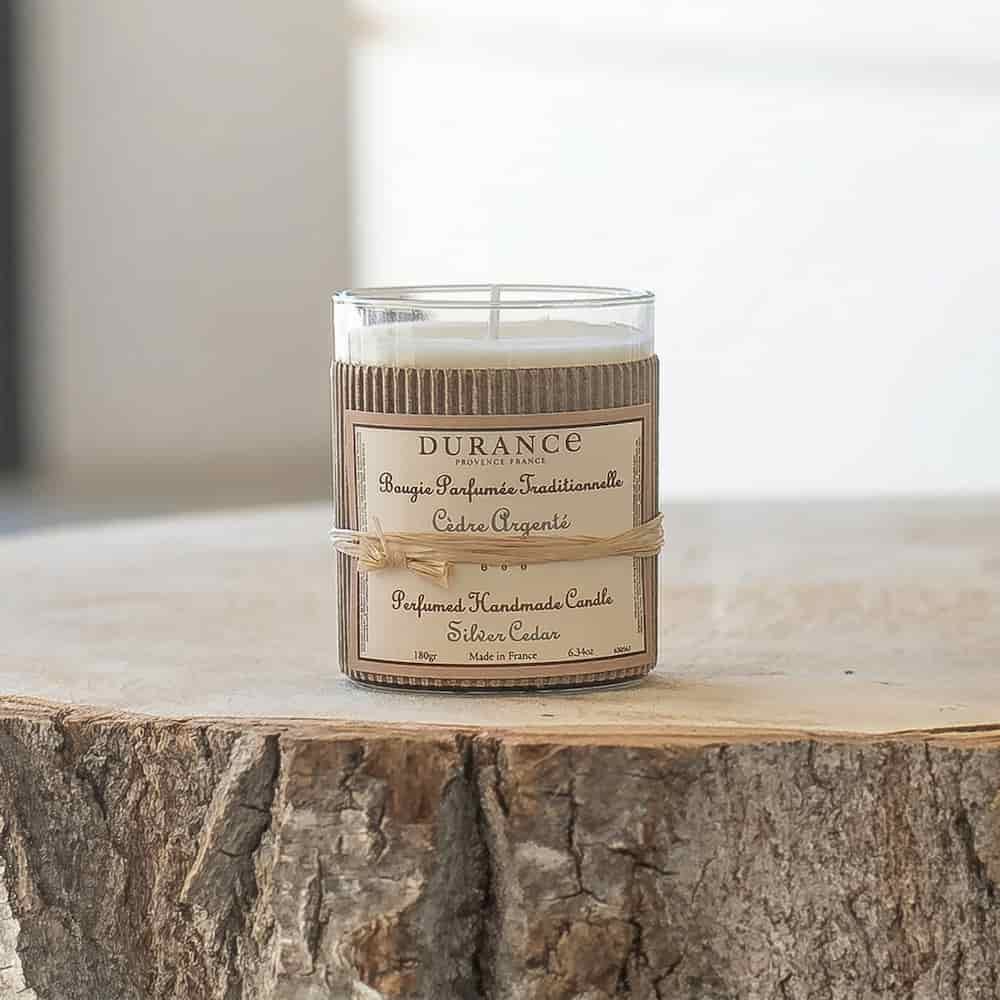 Bougie parfumée Cèdre argenté de chez Durance