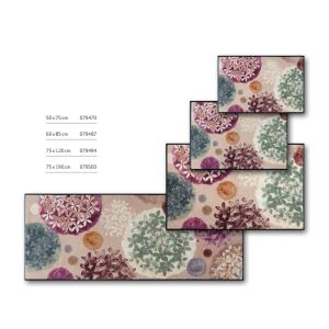 paillasson de porte fleurie