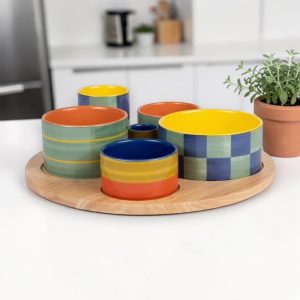 set-aperitif-pivotant-6-coupelles-coloré