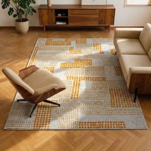 Tapis fin de salon et chambre "Zen garden" par De Poortere