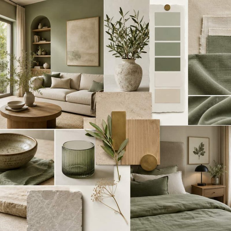 moodboard couleur vert sauge