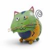 lanterne chat en métal recyclé