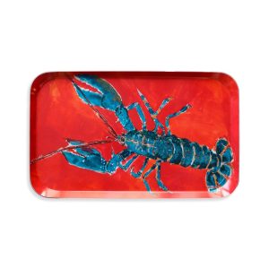 plateau décoratif rectangulaire homard bleu lalie design