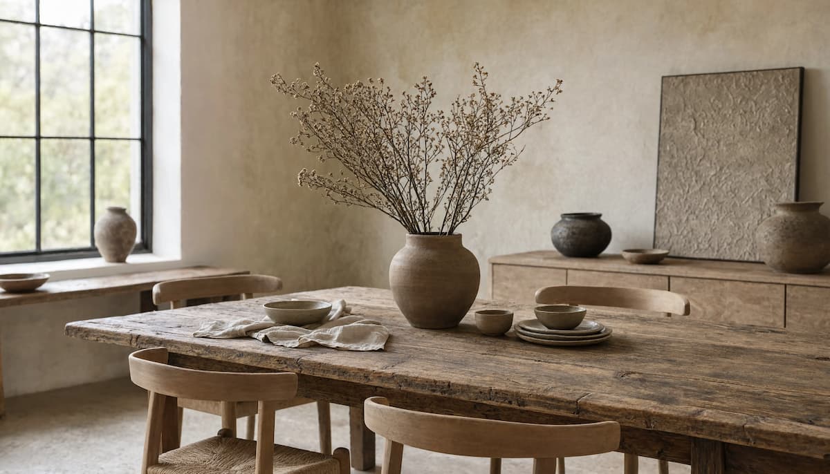 salle a manger wabi sabi