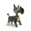 Sculpture de chien terrier en métal recyclé