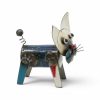 statuette de chat espiègle en métal de récupération fait main