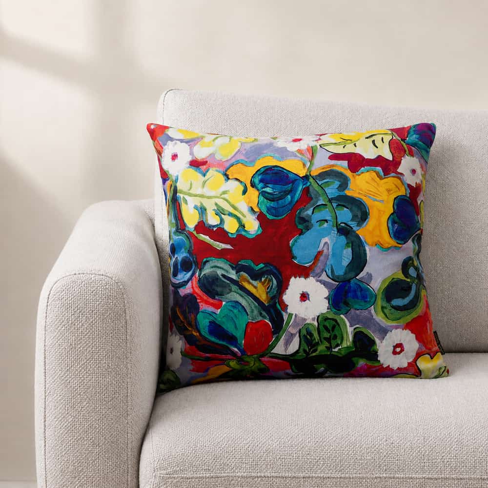 Coussin carré en velours coloré Alice de chez Lalie Design- 45 x 45 cm - Déhoussable – Image 2