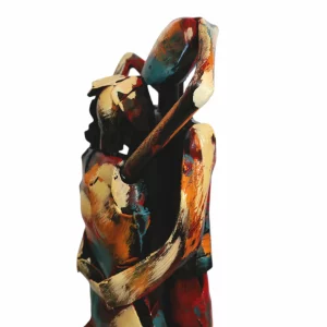 statuette homme et femme en métal