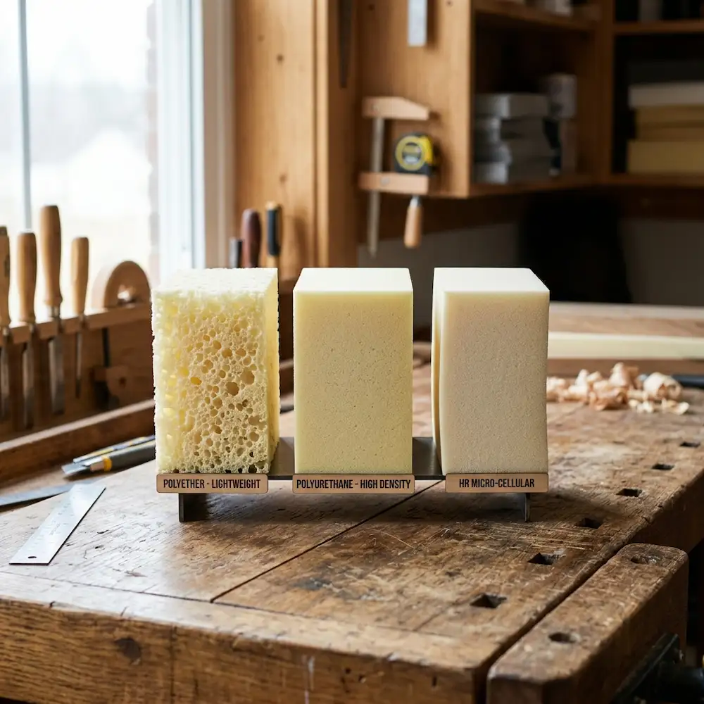 Échantillons de blocs de mousse polyuréthane et haute résilience pour rembourrage de canapé