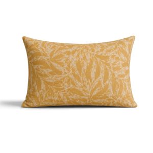 coussin-decoratif-pour-canape-motif-feuillage-jaune