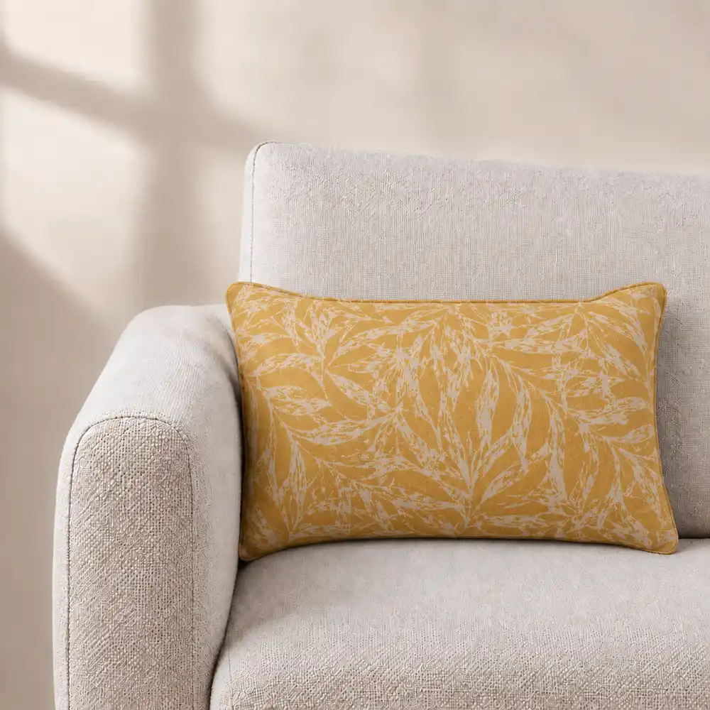 Coussin décoratif pour canapé motif feuillage