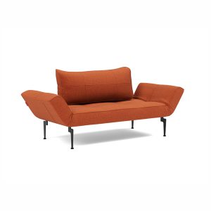 petite banquette convertible couchage 1 personne 412 rust orange