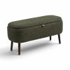 Pouf coffre tissu bouclette