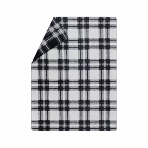 plaid-doux-a-carreaux-150-x-200-cm-noir-et-blanc